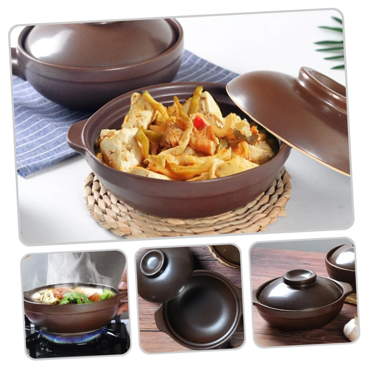 Каструля керамічна для рису та пасти з двома ручками Біла, фото №9 Каструля керамічна для рису та пасти з двома ручками Біла, фото №9