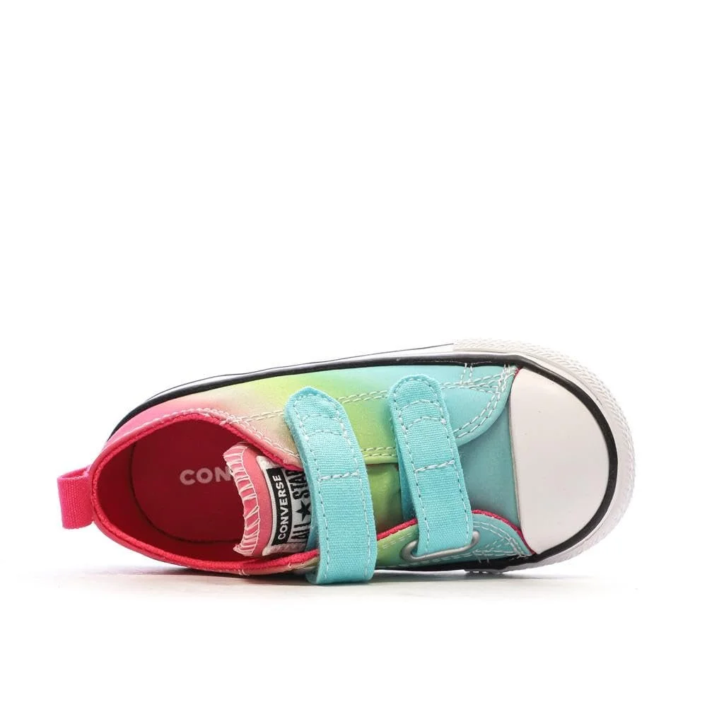 Кроссовки Converse All Star Easy для девочек Голубой/Зеленый/Розовый, фото №4