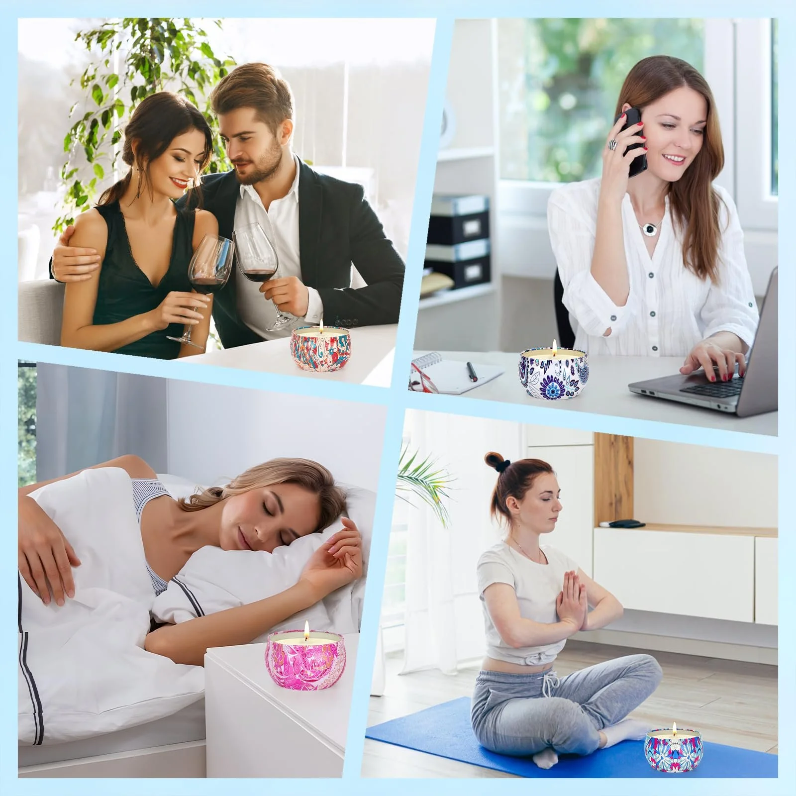 Подарочный Набор: Крем для Рук Мини, 3 шт + Ароматические Свечи в Стекле, 4 шт + Патчи для Глаз, 60 шт, фото №6