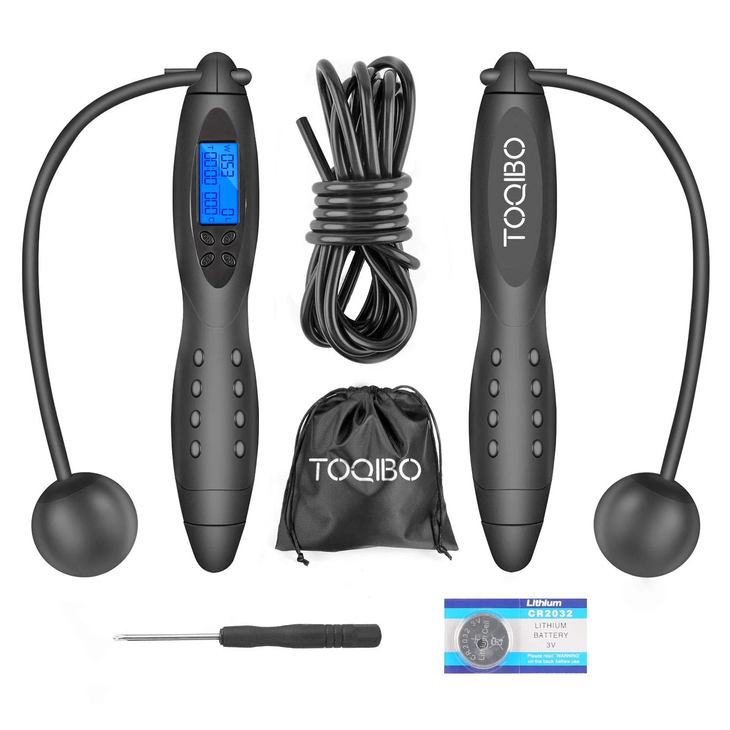 Скакалка Speed Rope Digital Wireless з лічильником калорій Регульована Чорна, фото №1 Скакалка Speed Rope Digital Wireless з лічильником калорій Регульована Чорна, фото №1