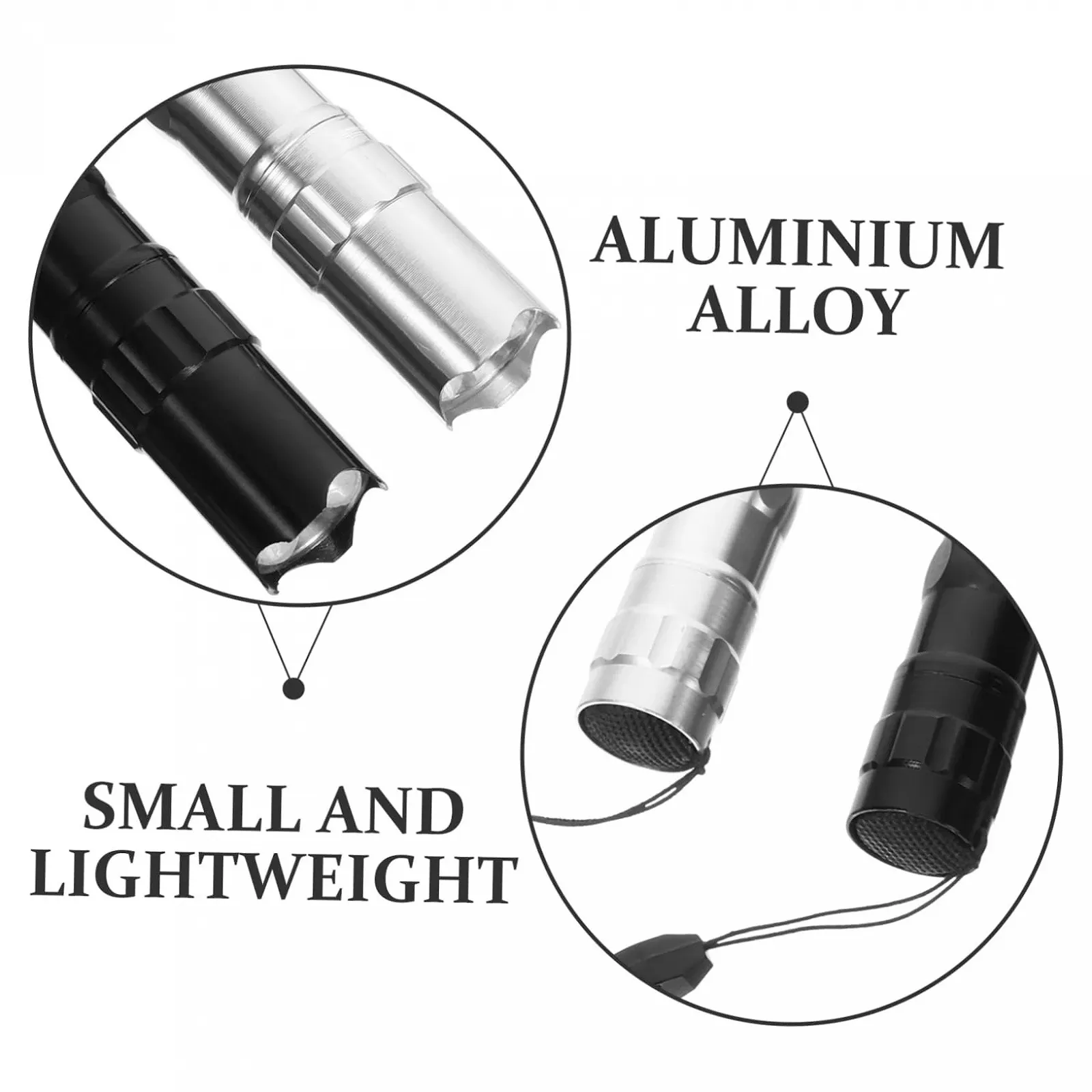 Міні Ліхтарик HEMOTON, 2 шт. Водонепроникний для кемпінгу, портативний без шнурка, фото №3