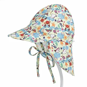 Дитячий капелюх Glücksvogel Baby Sun Hat Регульований Бавовняний UPF 50+ Дихаючий Широкі поля - Фото 1