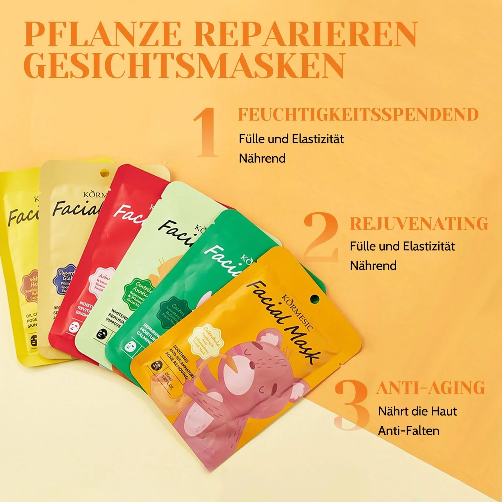 Тканинна Маска Shefave Відновлююча, Рослинна Заспокійлива Маска, фото №2