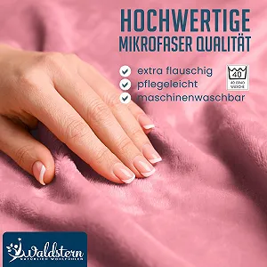 Покривало Waldstern Пухнаста м'яка Покривало - Покривало 150 x 200 см, флісова Покривало для дивана, рожева - Фото 1