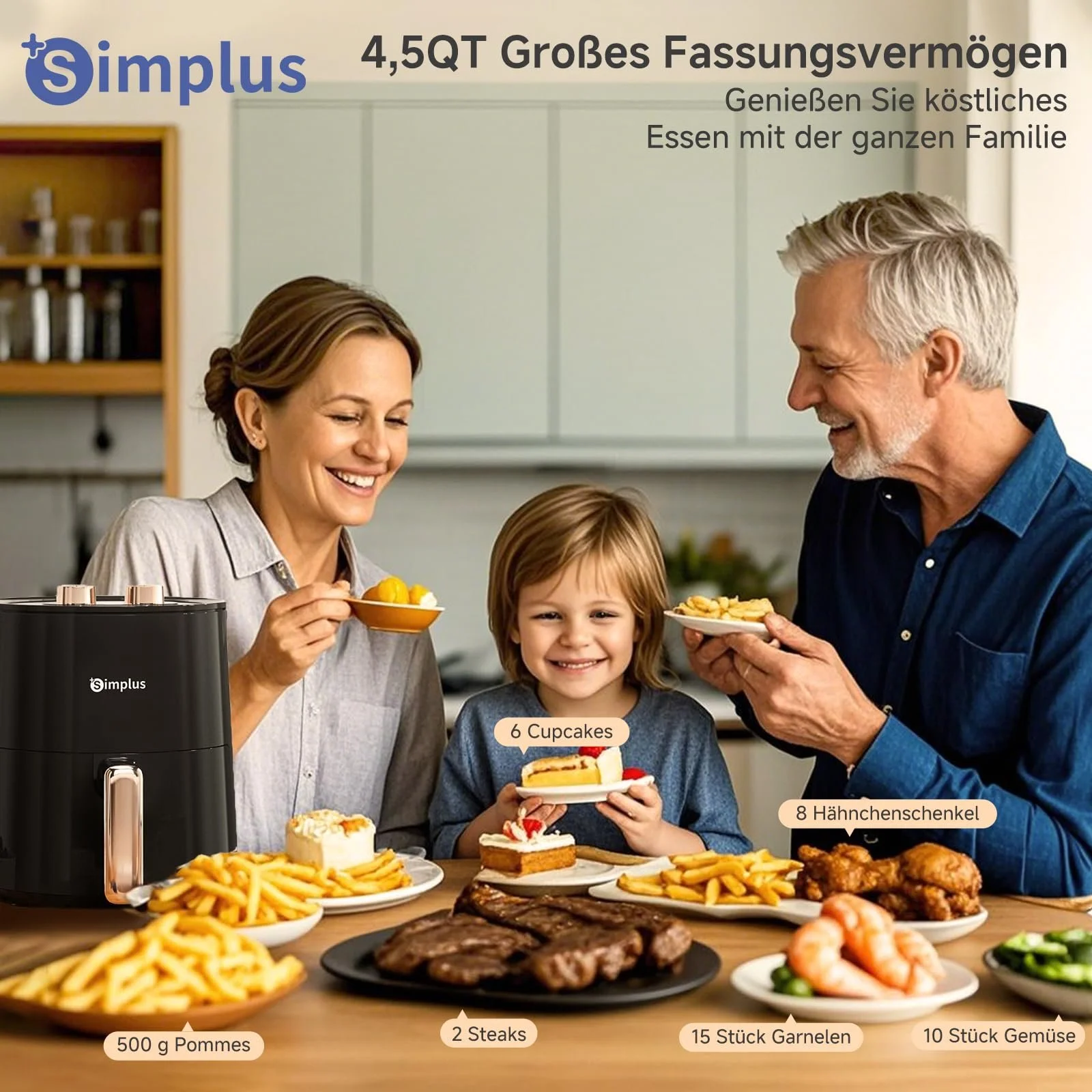 Мультипіч SIMPLUS 4 л 1300 Вт 80-200°C таймер 30 хв, фото №6 Мультипіч SIMPLUS 4 л 1300 Вт 80-200°C таймер 30 хв, фото №6