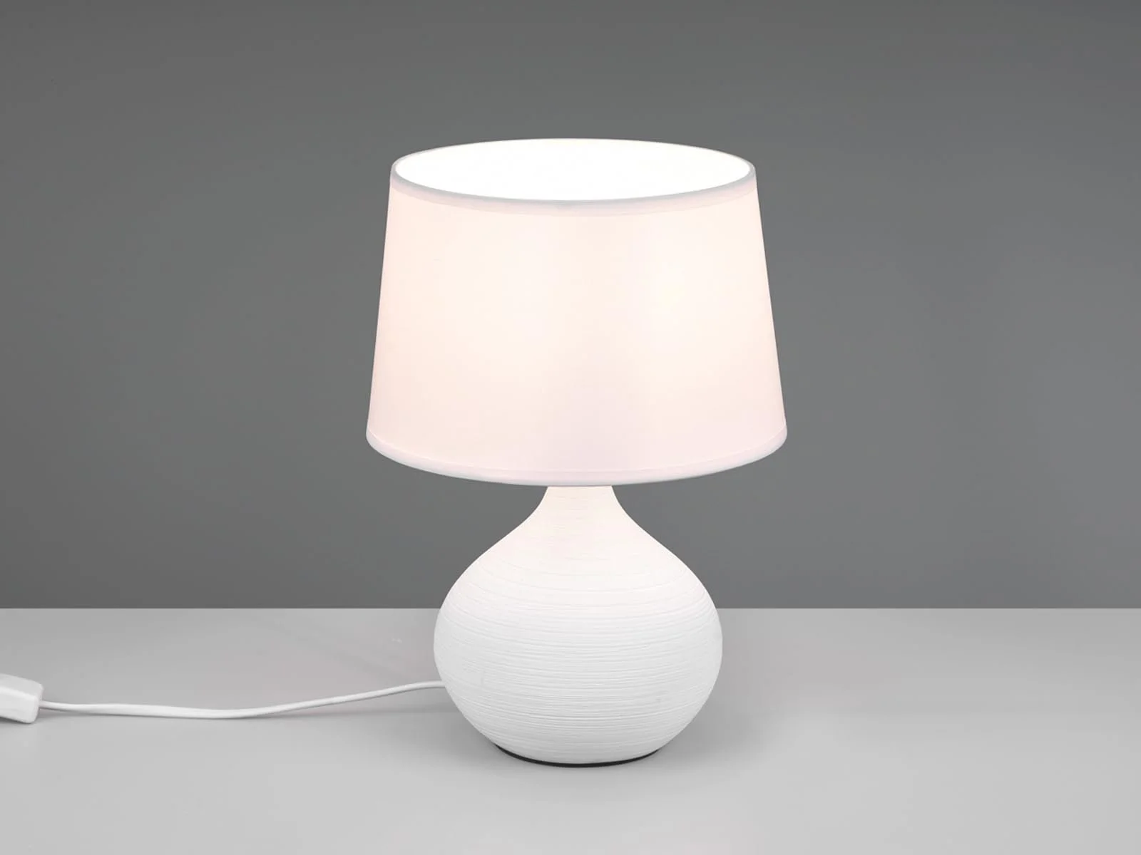 Настільна лампа meineWunschleuchte 29 см Керамічна основа Біла, фото №3