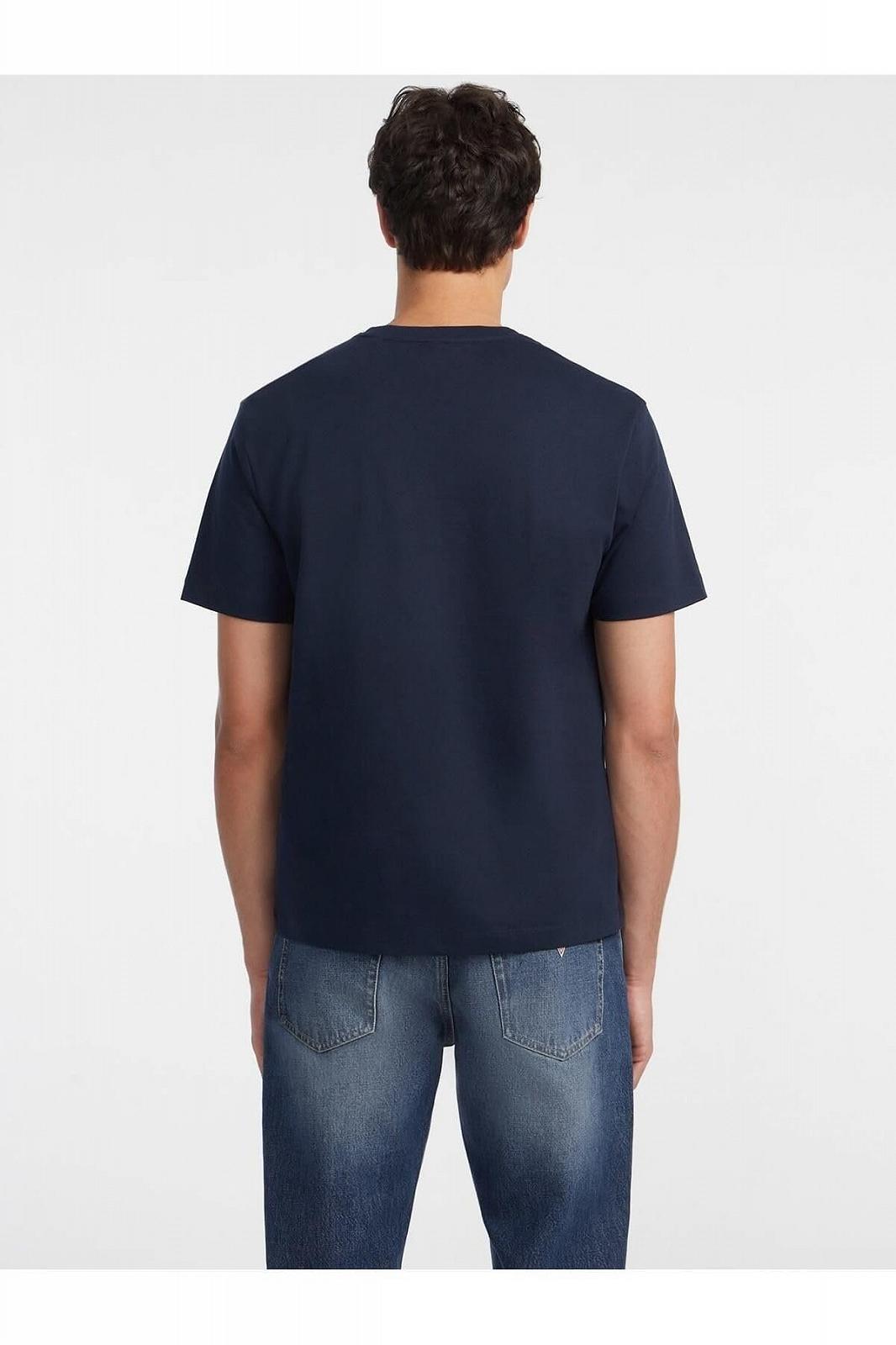 Мужская футболка GUESS - Mixed Chest Logo - Темно-синяя - L, фото №4