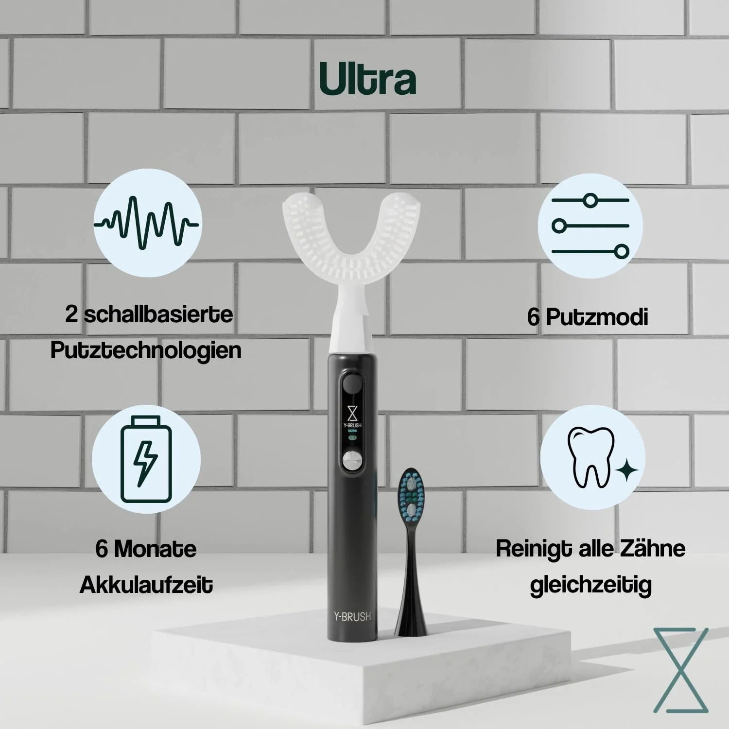 Электрическая звуковая зубная щетка Y-Brush Ultra автоматическая с отбеливанием 6 месяцев автономной работы для взрослых, фото №5