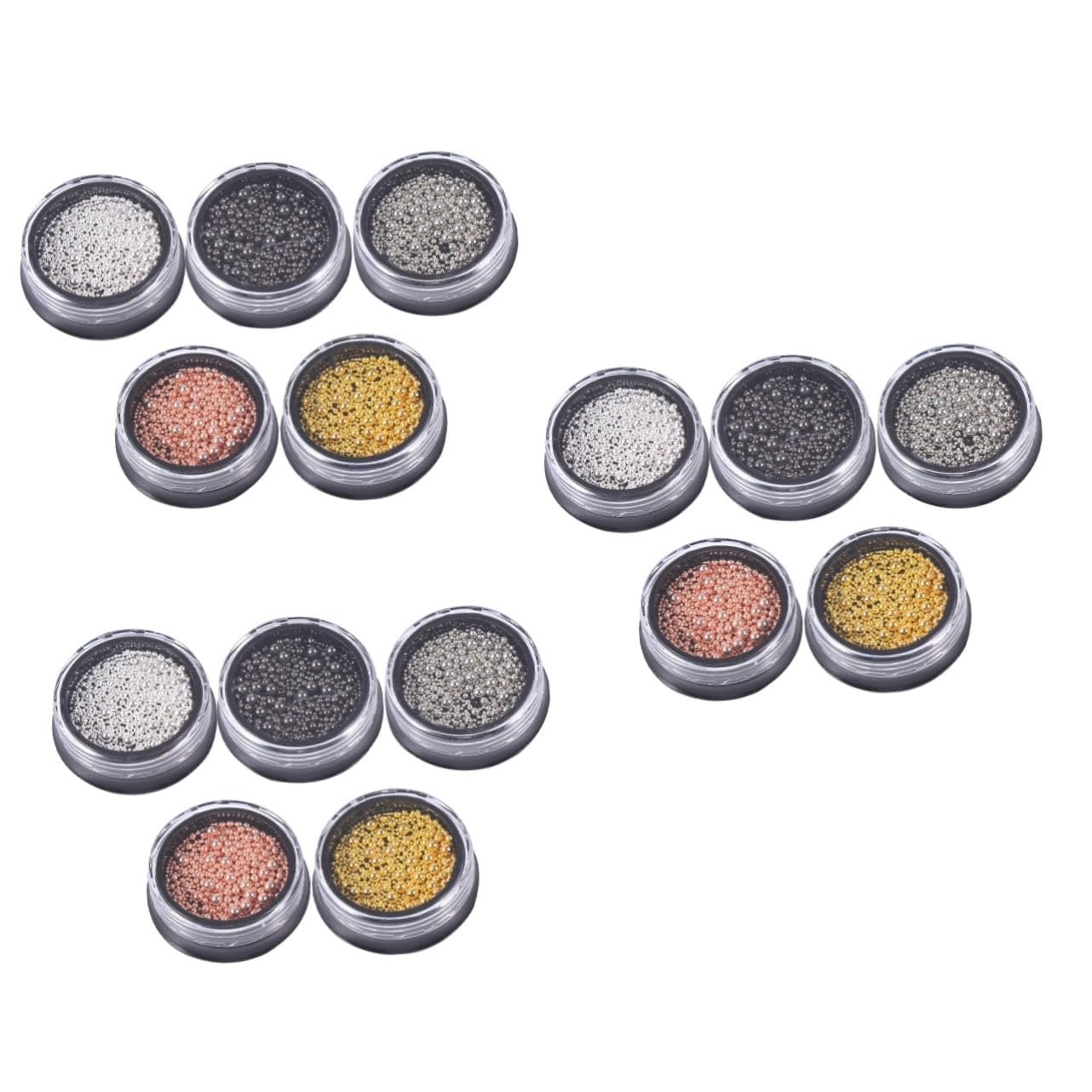 Бісер для нігтів minkissy 15 наборів Міні-намистини, фото №1