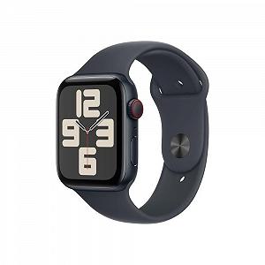 Смарт-часы Apple Watch SE (2nd Gen) GPS + Cellular 44 мм, алюминиевый корпус, полуночный цвет, спортивный ремешок (M/L) - Фото 1