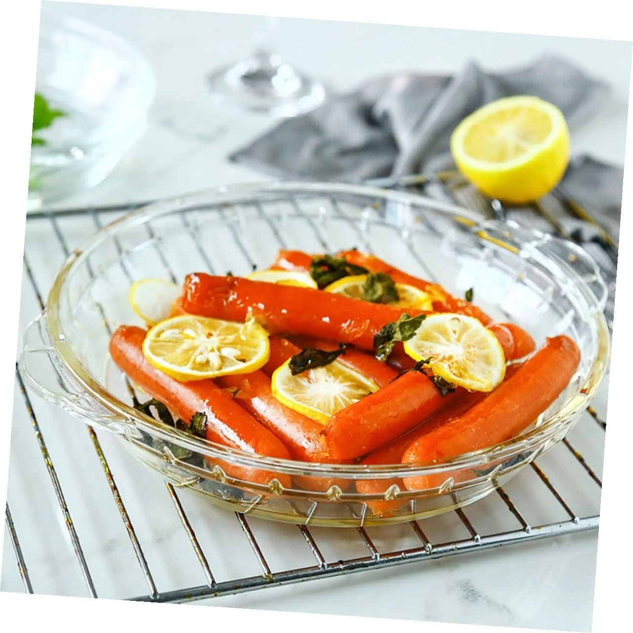 Форми для запікання Набір 2 шт. Скляні Термостійкі Прозорі, фото №5 Форми для запікання Набір 2 шт. Скляні Термостійкі Прозорі, фото №5