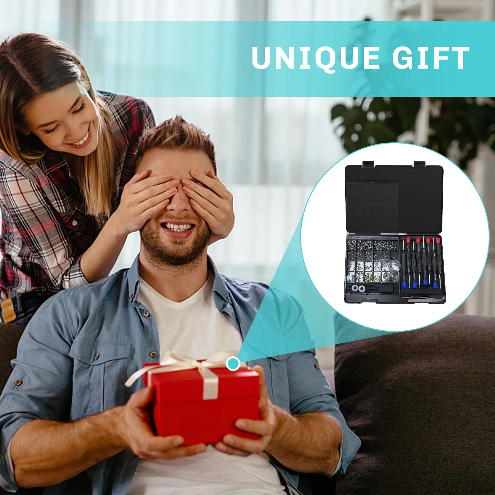 Набір для ремонту окулярів з гвинтами, носоупорами, пінцетом та прецизійними викрутками, фото №7