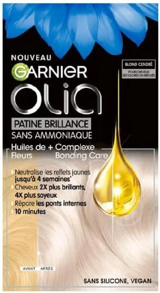 Напівстійка фарба для волосся Garnier Olia Patine Brillance Попелястий блонд, фото №1