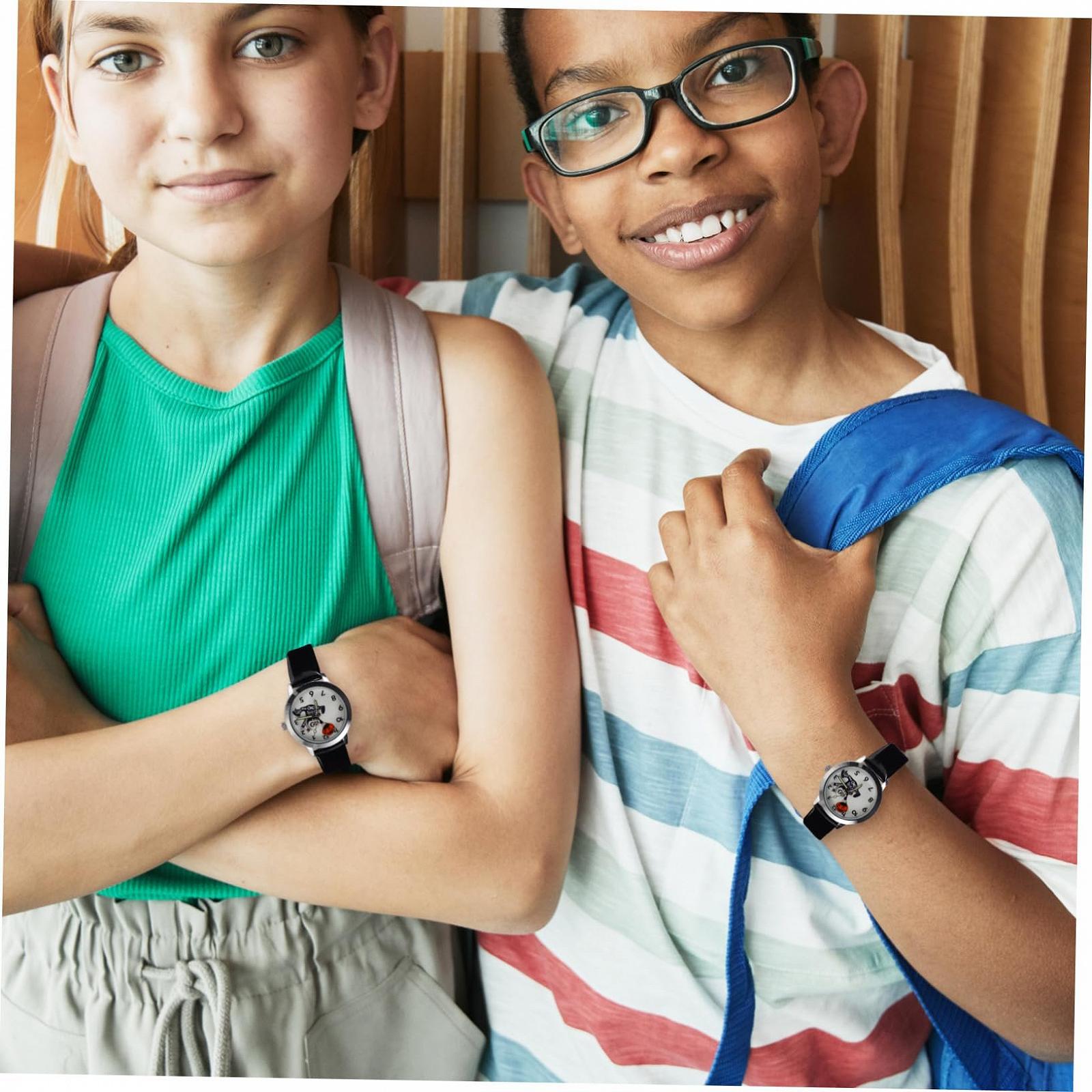 Часы LIFKOME на Хэллоуин, узор скелета, для мальчиков, девочек и взрослых, искусственная кожа, цинковый сплав, без драгоценных камней, фото №8