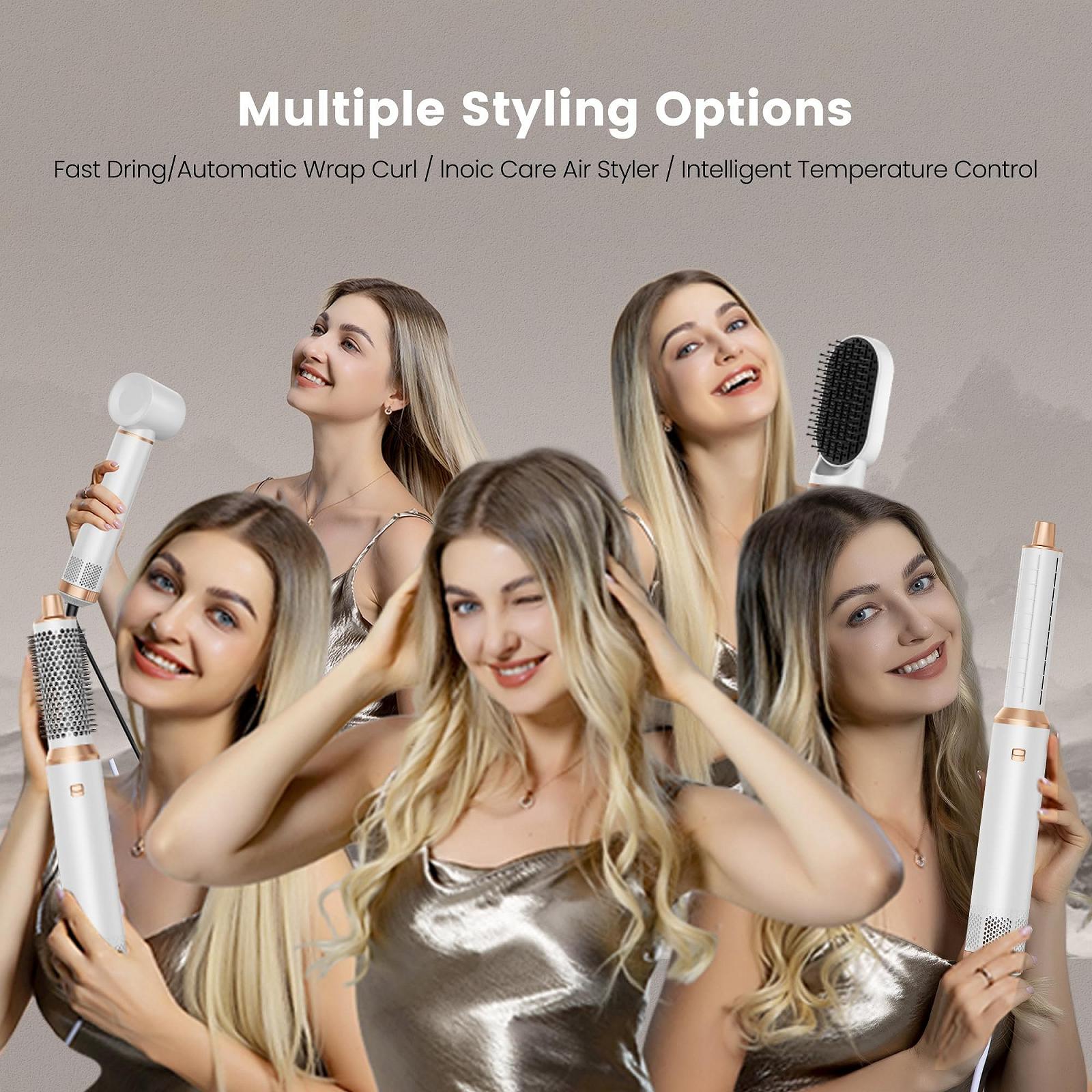 Стайлер Hairstyler 5-в-1 Мультистайлер із насадками для завивки та термощіткою, фото №2 Стайлер Hairstyler 5-в-1 Мультистайлер із насадками для завивки та термощіткою, фото №2