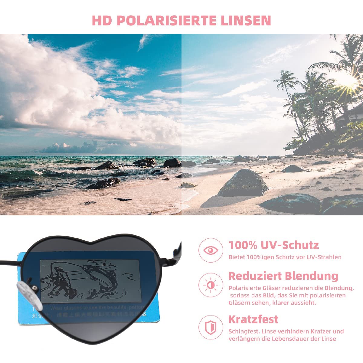 Сонцезахисні окуляри Серце Musivon Поляризовані Вінтажні, фото №7