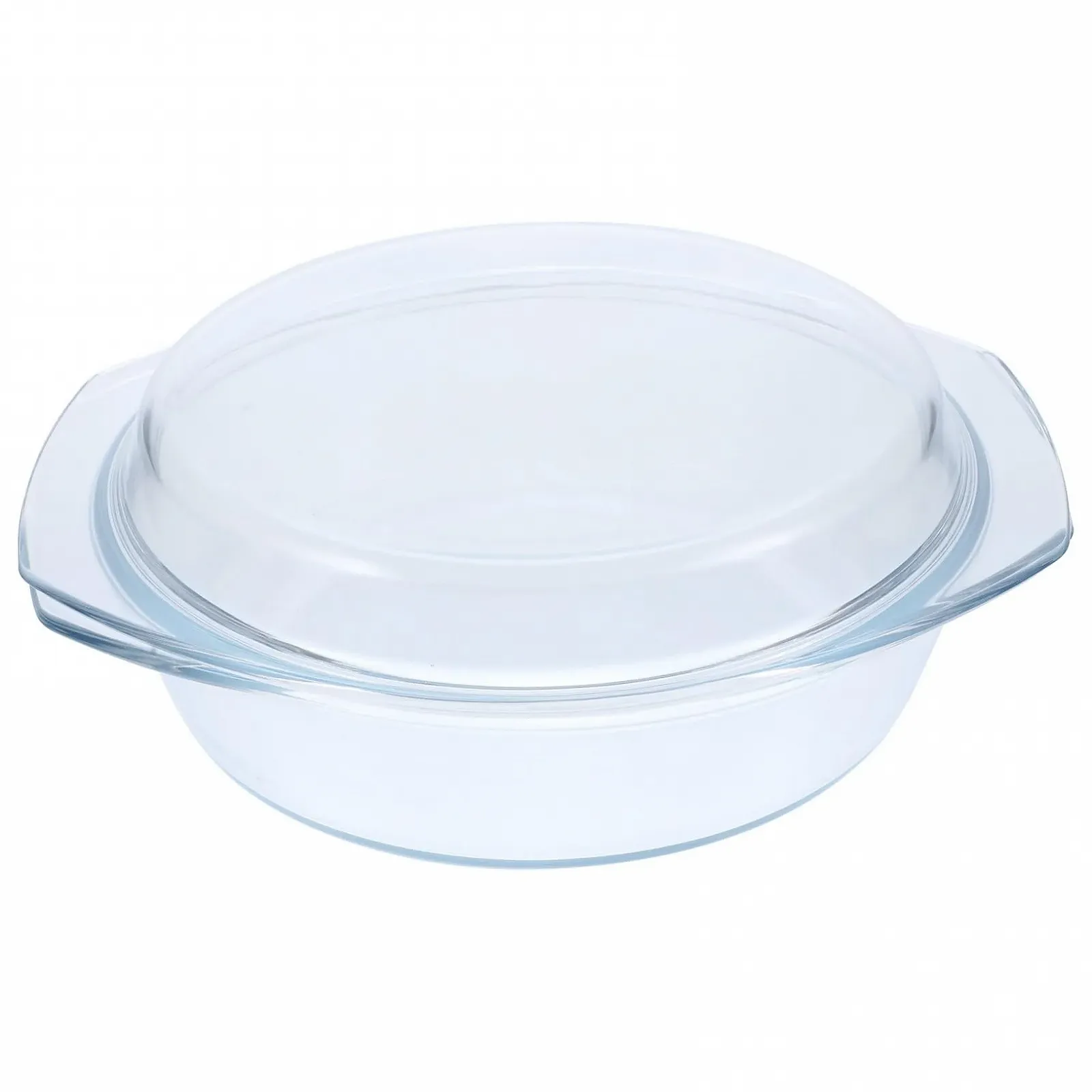 Стеклянная форма для запекания SOIMISS с крышкой прозрачная термостойкая для духовки и микроволновой печи, фото №1