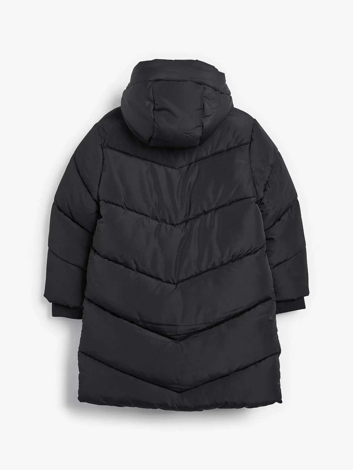 Водонепроницаемое стеганое пальто для девочек Next с подкладкой из искусственного меха и капюшоном, фото №2